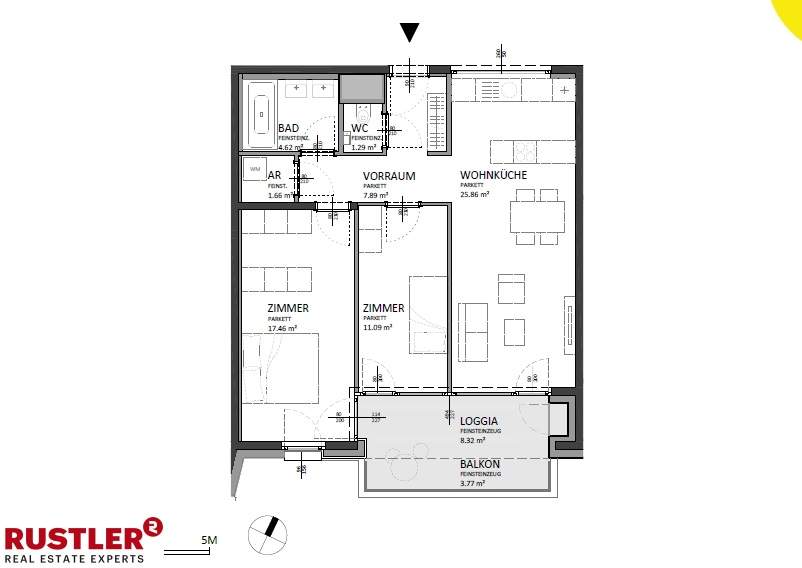Erstbezug 3 Zimmer nähe Hauptbahnhof mit großzügiger Freifläche - Schallschutzfenster!