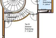 Erstbezug! Dachgeschosswohnung mit 44 m² großer Dachterrasse in bester Lage - Nähe Kutschkermarkt