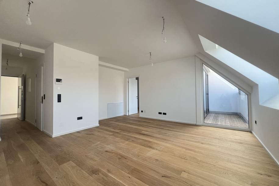 Top moderne DG-Wohnung mit Terrasse &amp; Fernblick - klimatisiert | Erstbezug am Reinlpark, Wohnung-kauf, 375.000,€, 1150 Wien 15., Rudolfsheim-Fünfhaus