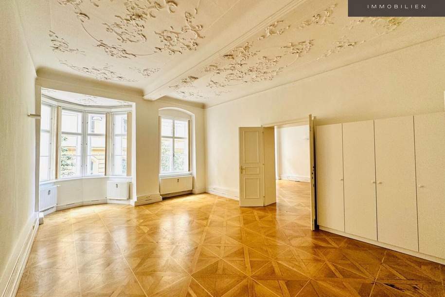 NEU | 3 ZIMMER | ALTBAUBÜRO | 1.OG | AB SOFORT VERFÜGBAR | ZENTRALE LAGE | PRESTIGEOBJEKT, Gewerbeobjekt-miete, 2.421,06,€, 8010 Graz(Stadt)