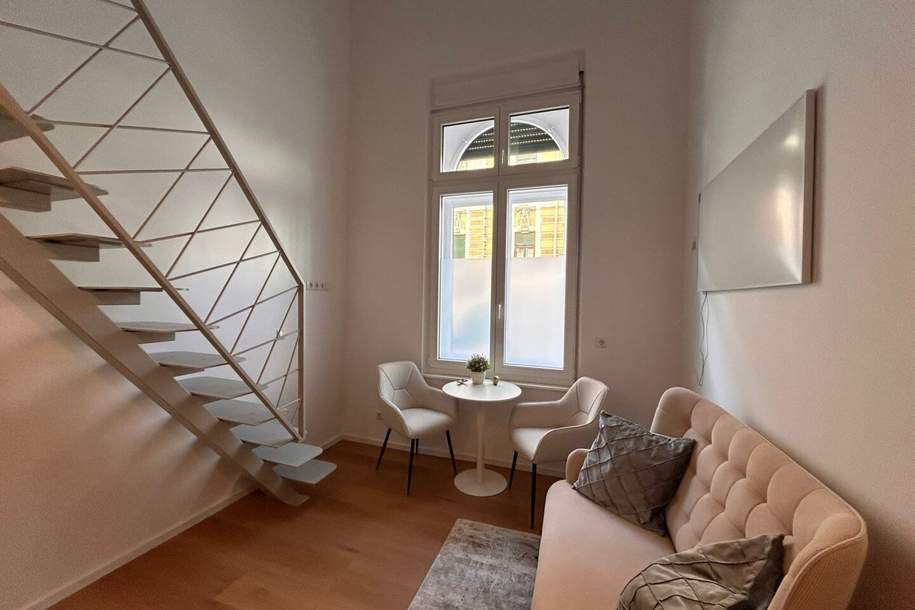Stilvoll möblierte Kurzzeitwohnung im begehrten Herz-Jesu-Viertel – Toplage am Schillerplatz, Wohnung-miete, 995,00,€, 8010 Graz(Stadt)