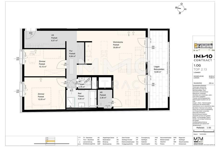 Stock2Live Exklusive Wohneinheiten 42qm - 120qm in Stockerau! _fußläufig zu Schule und Bahnhof!, Wohnung-kauf, 405.000,€, 2000 Korneuburg