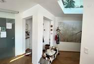 Lichtdurchflutete Penthouse Architektur - barrierefreie 5-Zimmer Maisonette-Wohnung in exklusiver Lage mit teiloffener Galerieebene, zahlreichen Terrassen, 2 Bädern und PKW-Garagenplatz