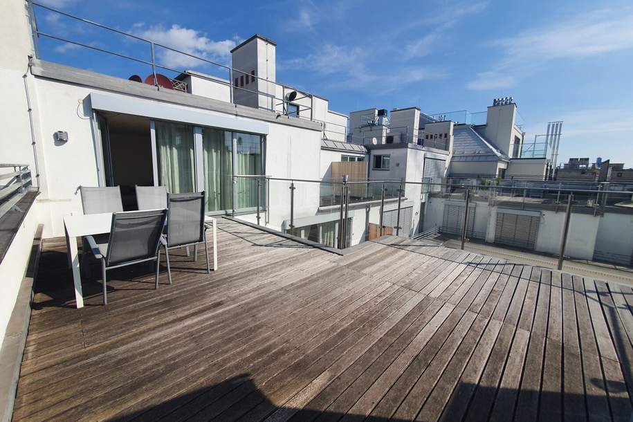 DACHTERRASSENMIETE, Nähe Börse / Rudolfsplatz - teilmöbliert, Wohnung-miete, 3.106,36,€, 1010 Wien 1., Innere Stadt