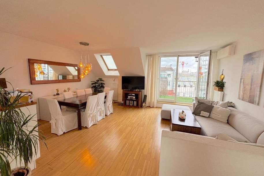 Gut geschnittene Dachgeschoßwohnung in beliebter Wiener Lage, Wohnung-kauf, 999.999,€, 1060 Wien 6., Mariahilf