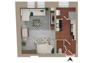 Gemütliche 1-Zimmerwohnung mit getrennter Küche