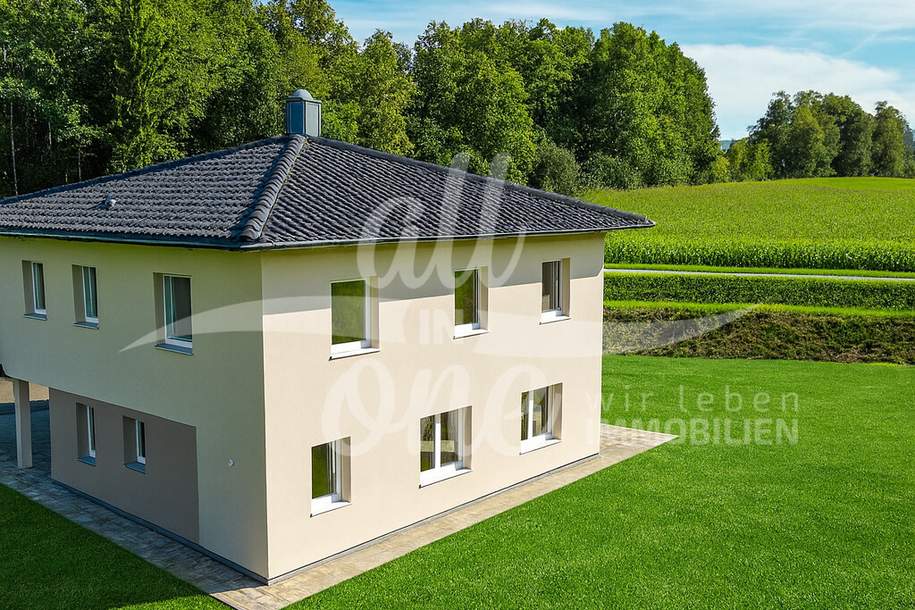 Erstbezug: Neubau-Einfamilienhaus mit großem Grundstück und Doppelcarport im Bezirk Völkermarkt, Haus-kauf, 595.000,€, 9100 Völkermarkt