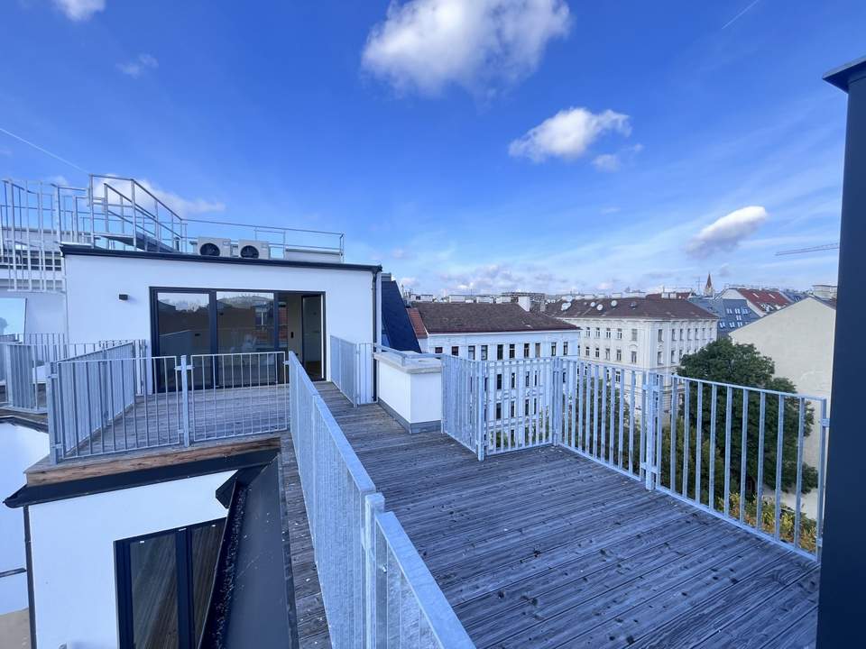 Einzigartige Dachgeschoss-Maisonette mit 3 Terrassen & Fernblick- klimatisiert | ERSTBEZUG