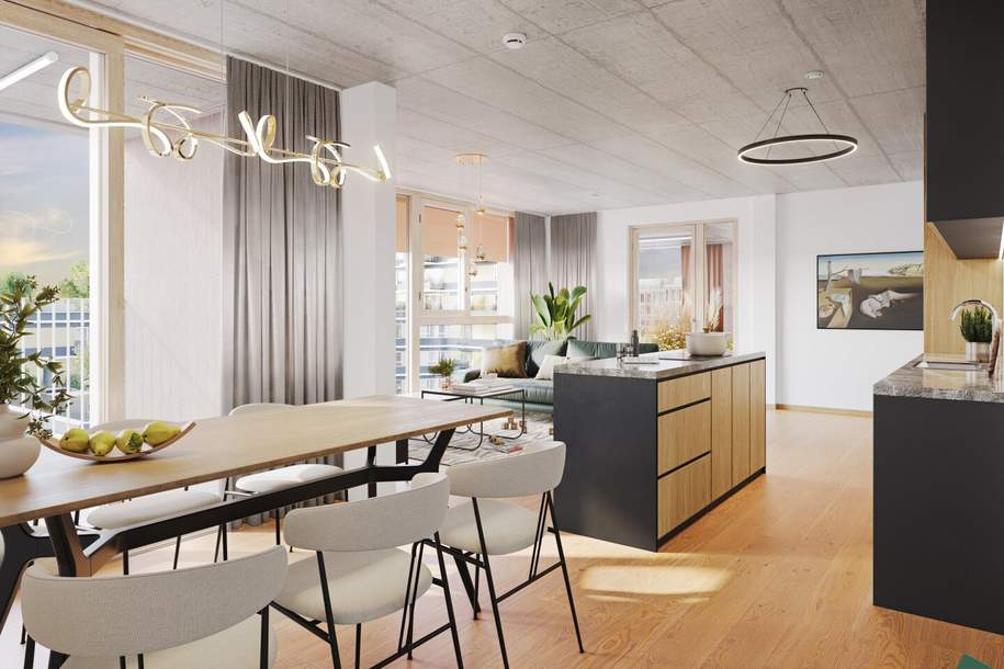 VILLAGE IM DRITTEN | MODERNE 2-ZIMMER WOHNUNG MIT LOGGIA, Wohnung-kauf, 343.000,€, 1030 Wien 3., Landstraße