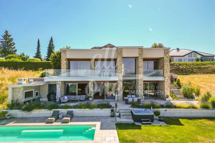 Exklusive Villa mit Wörthersee- und Stadtblick am Radsberg– Luxuswohnen auf höchstem Niveau, Haus-kauf, 1.349.000,€, 9020 Klagenfurt(Stadt)