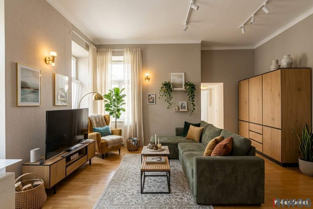 Zentral begehbare lichtdurchflutete 3-Zimmer-Altbauwohnung | 2 Bäder | nahe Rennweg