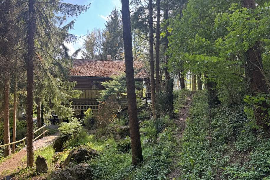 Kleines Juwel in Niederösterreich - Blockhaus mit Fischteich, Haus-kauf, 350.000,€, 2571 Baden