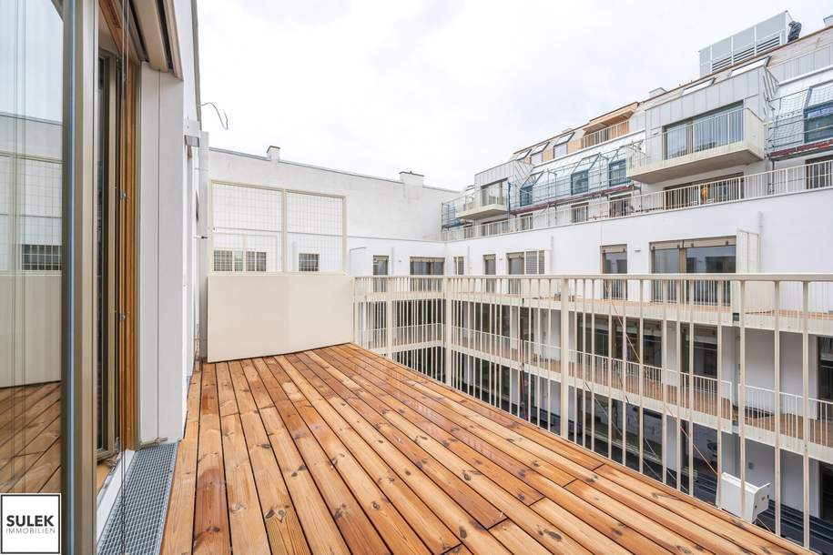 Erstbezug: klimatisierte 2 Zimmer Dachgeschosswohnung mit Balkon - Apollogasse 18, Wohnung-miete, 1.625,00,€, 1070 Wien 7., Neubau