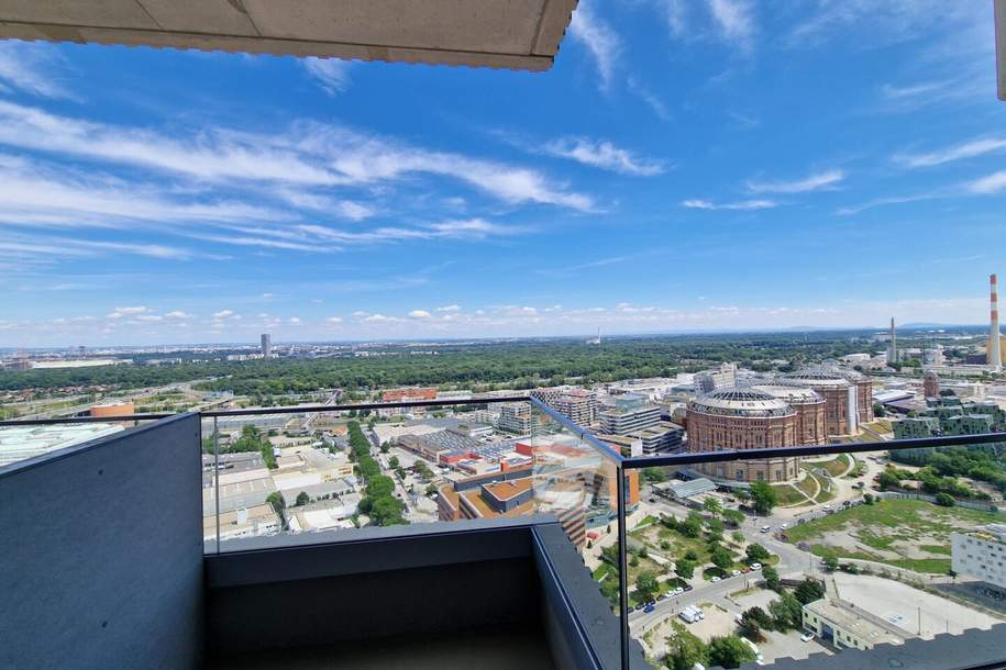 WEITBLICK garantiert: Modern möblierte 2-Zimmer-Wohnung mit Klima im One-Tower mit Pool und vielen Extras im Haus!, Wohnung-miete, 1.950,00,€, 1030 Wien 3., Landstraße