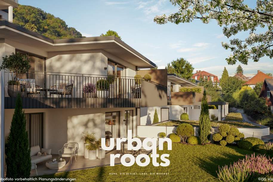 URBAN ROOTS – 3 Zimmer auf rund 59m² - Topfloor mit Südterrasse, Wohnung-kauf, 535.000,€, 9020 Klagenfurt(Stadt)