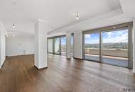 DANUBE PENTHOUSE mit XXL Freifläche Richtung Innenstadt ** 4 Zimmer & 3 Bäder