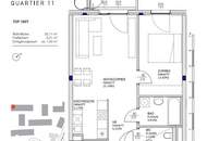 Q11 Leben in Simmering - Schöne 2-Zimmer-Wohnung mit Balkon und Deckenkühlung!