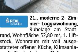 moderne 2-Zimmer-Loggiawohnung, Ruhelage am Stadtrand, Wohnfläche 52,80 m², 1. Liftstock, Wohnr, Wohnung-kauf, 270.000,€, 1210 Wien 21., Floridsdorf