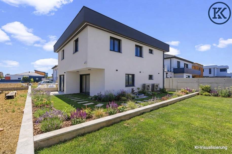Neubau-Einfamilienhaus in Unterbrunn – Smart Living mit Garten, nahe Wien, Haus-kauf, 475.000,€, 2284 Gänserndorf