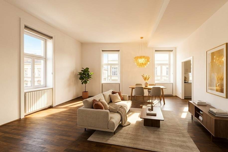 Klassischer Wiener Altbau mit Lift, großzügigen Raumhöhen und Nähe zum Rochusmarkt, Wohnung-kauf, 560.000,€, 1030 Wien 3., Landstraße