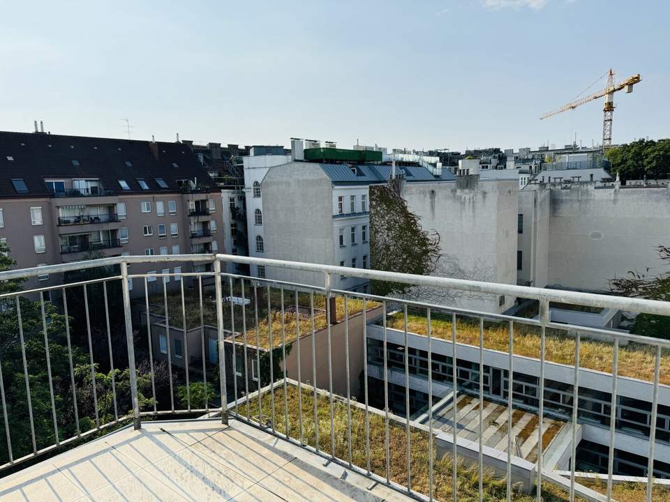 Mietdauer unbefristet! Separate Küche, 2 Zimmer und 2 Terrassen im 7. Bezirk