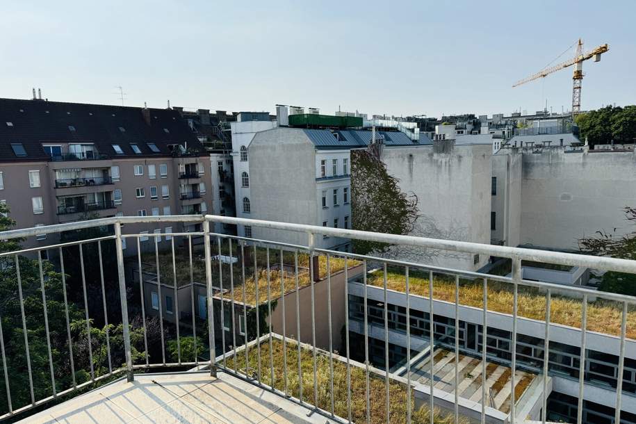 Mietdauer unbefristet! Separate Küche, 2 Zimmer und 2 Terrassen im 7. Bezirk, Wohnung-miete, 1.199,07,€, 1070 Wien 7., Neubau