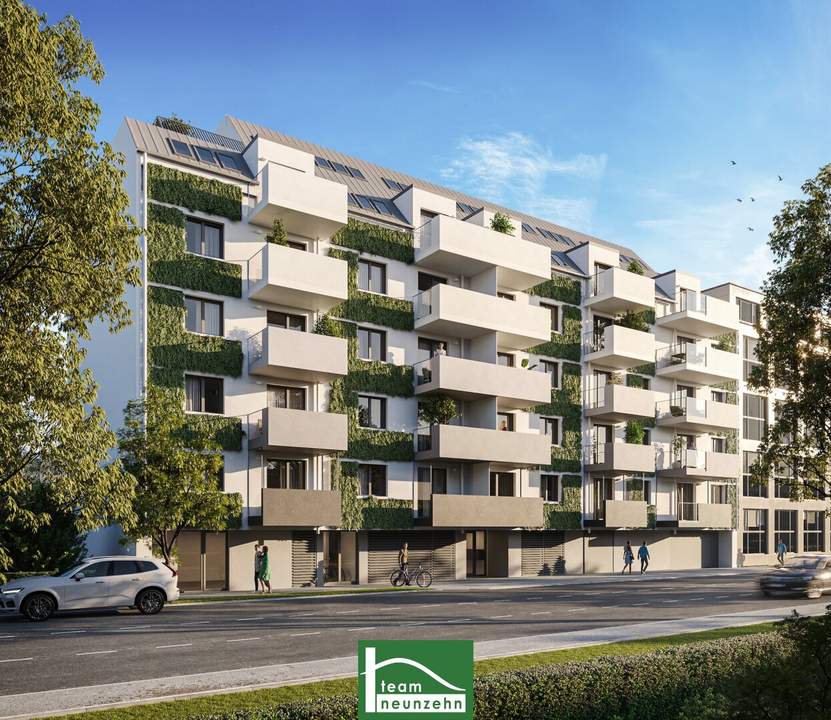 Anlegerwohnung (Nettopreis) in Hofruhelage mit großer Terrasse - Neubau direkt beim Donauzentrum. - WOHNTRAUM