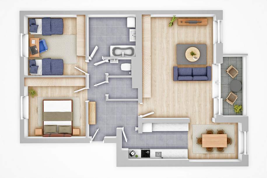 RUHIGE LAGE - FERNSICHT!, Wohnung-miete, 901,01,€, 7410 Oberwart