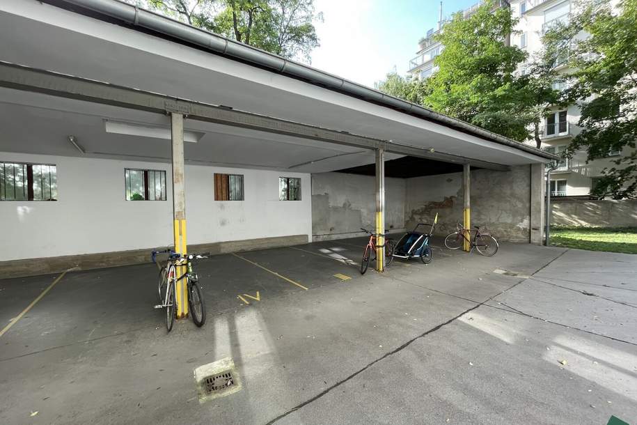 Stellplätze unter Carport in einem ruhigen Innenhof der Mommsengasse zu vermieten, Kleinobjekte-miete, 96,00,€, 1040 Wien 4., Wieden