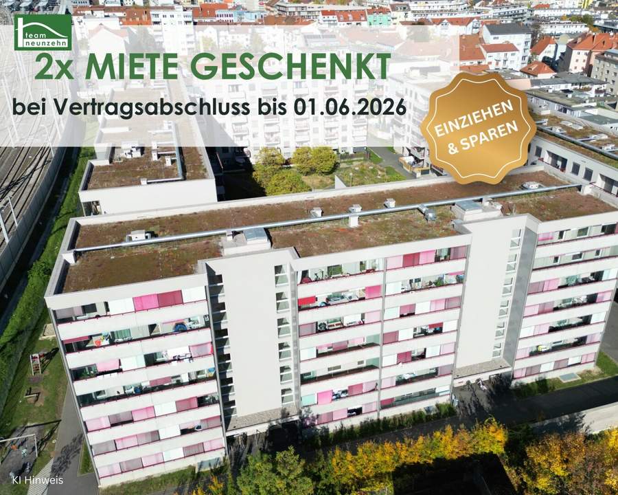 Gut geschnittene 2-Zimmer-Wohnung in zentraler Lage - Ihr neues Zuhause am Eggenberger Gürtel!