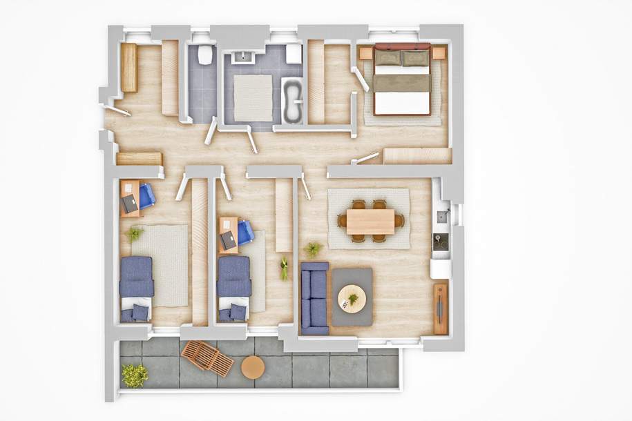 4 Zimmerwohnung - 3 MONATE MIETFREI!, Wohnung-miete, 1.030,77,€, 8430 Leibnitz