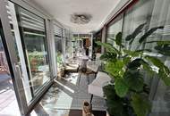 DORNBIRN-Gartenwohnung/Terrassenwohnung, ca. 57 m2 plus beheizter, ganzjährig nutzbarer Wintergarten ca. 19 m2, wie ein 2. Wohnzimmer, inkl. 1 TG, direkter Zweit-Zugang über die Terrassenanlage, verschließbares Gartentor.