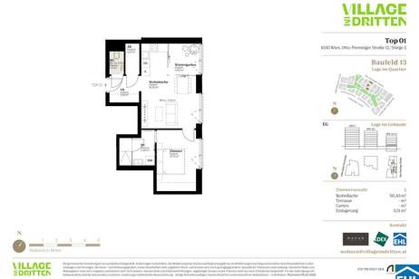 URBAN DAHEIM - VILLAGE IM DRITTEN, Wohnung-kauf, 352.000,€, 1030 Wien 3., Landstraße