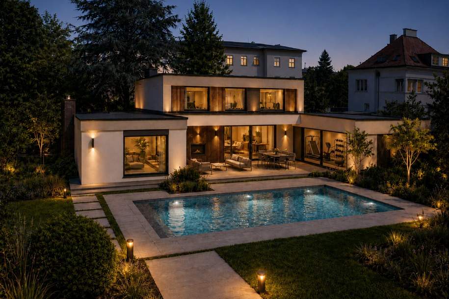 *** Charaktervolle Architektenvilla mit Atrium-Flair in Innenstadtnähe ***, Haus-kauf, 1.475.000,€, 9020 Klagenfurt(Stadt)