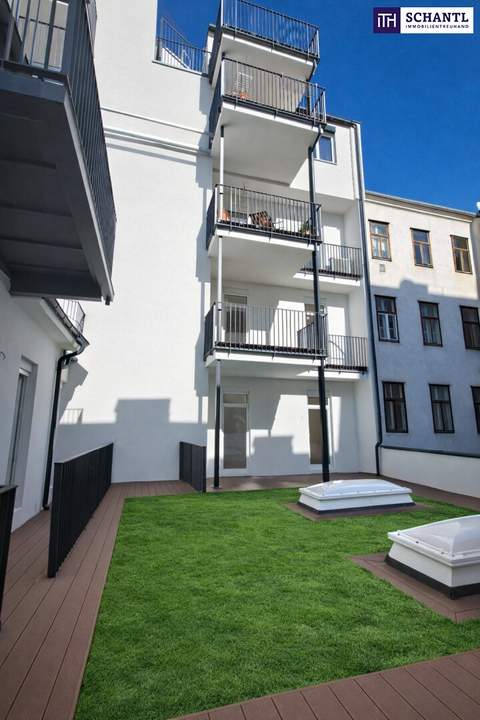 ***Altbau trifft Dachgarten – Stilvolle 3-Zimmer-Wohnung mit großer Terrasse – hochwertiger Sanierung + Klimaanlage &amp; Luftwärmepumpe***