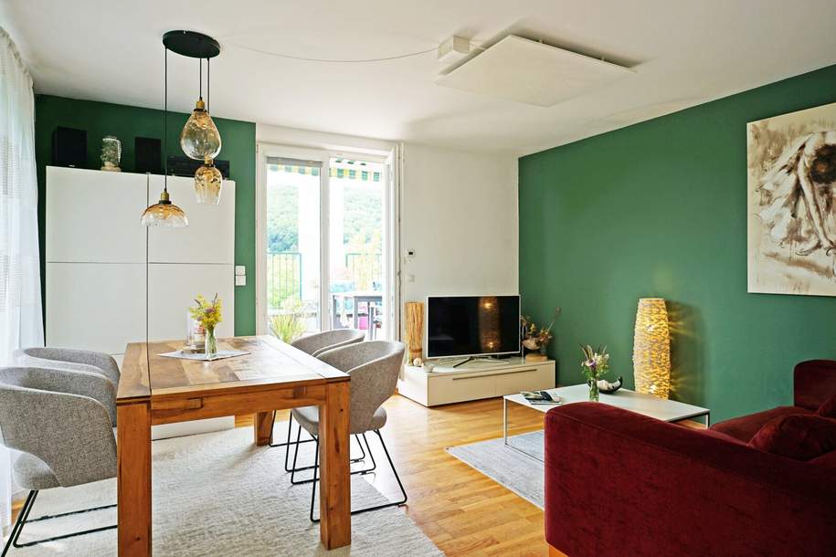 Schlossblick &amp; Wienerwald: Stilvolle 2,5-Zimmer-Wohnung mit 38 m² Dachterrasse, Wohnung-kauf, 345.000,€, 1140 Wien 14., Penzing