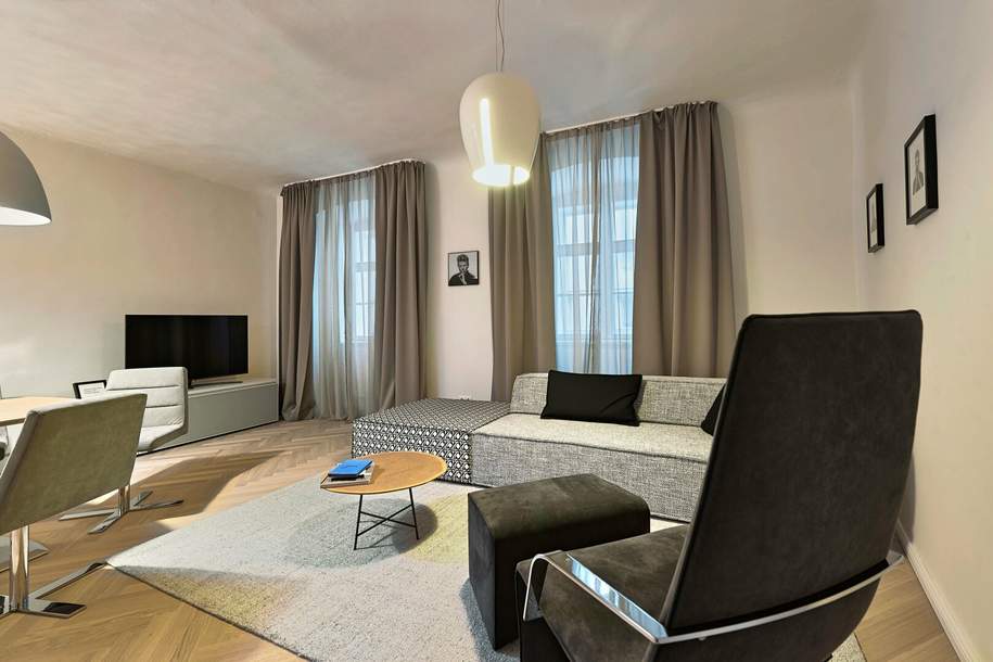 Modernes Wohnen in historischer Biedermeierliegenschaft! Voll möbliertes City-Apartment nächst Kärntner Straße!, Wohnung-miete, 1.744,76,€, 1010 Wien 1., Innere Stadt