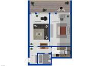 2-Zimmer-Eigentumswohnung mit Loggia nahe Golfplatz und Nussensee