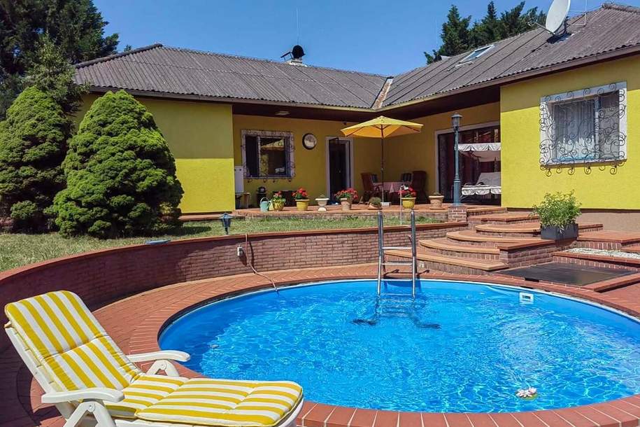 Licht, Luft und Freiheit: Bungalow mit großem Garten und Pool, Haus-kauf, 595.000,€, 2231 Gänserndorf