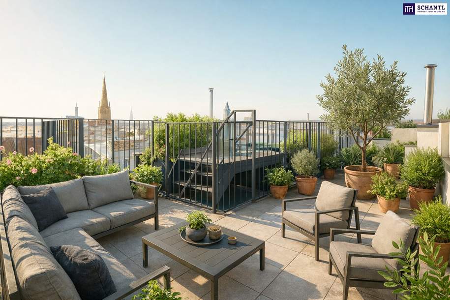 Exklusive Luxus-Dachterrassenwohnung mit traumhaftem Fernblick – Nähe Rochusmarkt/Stadtpark in Ruhelage!, Wohnung-kauf, 1.169.000,€, 1030 Wien 3., Landstraße