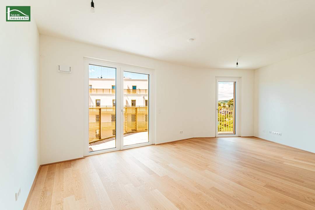 Mehr geht nicht - geräumiger Erstbezug mit Balkon, Erdwärme, Raumhöhe 2,60m, PV-Anlage, "Kühlung",.. - Provisionsfrei