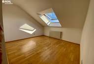 Dachausbau, ca. 40 m² Wohnsalon, 2 Schlafzimmer und ca. 6,5 m² Eckterrasse