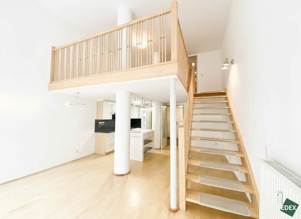 Wohnen mit Wow-Faktor: Galerie-Wohnung mit Garten nahe U4 Braunschweiggasse