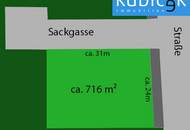 Aufgeschlossenes und ebenes Eckgrundstück in GF-Süd