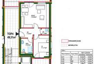 | HELLE &amp; SONNIGE 2 ZIMMER-WOHNUNG | ca. 49,31m² | ERDGESCHOSS | MIT ZWEI TERRASSEN | TOP LAGE | ANDRITZ