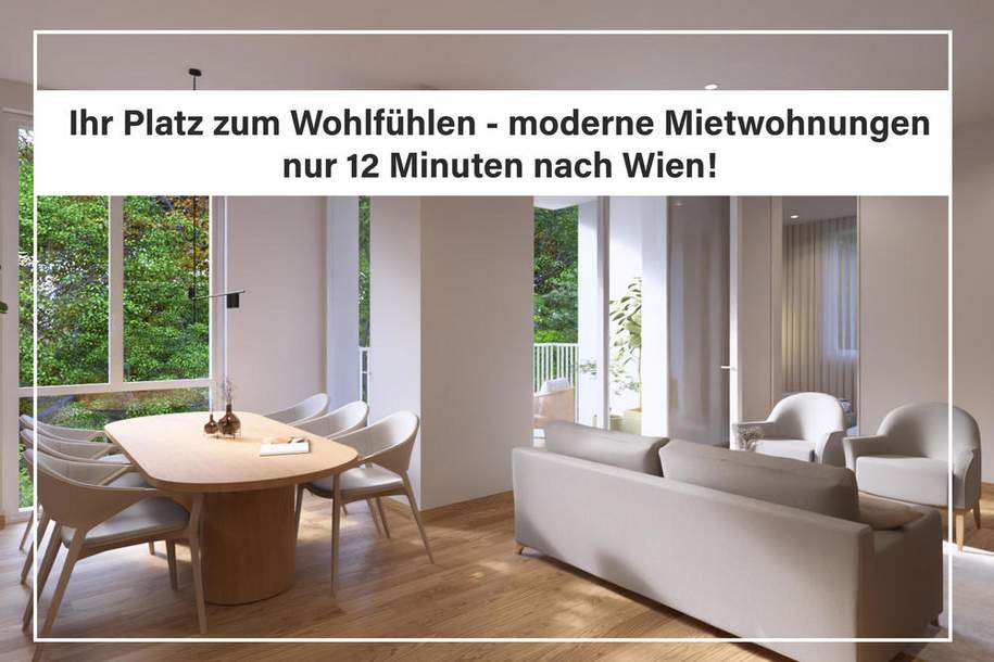 urbanes Wohnen im Grünen zum Mieten, Wohnung-miete, 927,83,€, 2326 Bruck an der Leitha