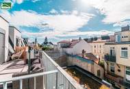 Lichtdurchflutete Erstbezugs-Wohnung mit großer Hof-Terrasse nahe Schönbrunn! Nahe Schönbrunn und mit inkludierter Küche!