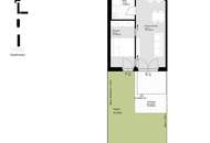 Ländliches Flair aber doch in der Stadt: 2-Zimmerwohnung mit Garten