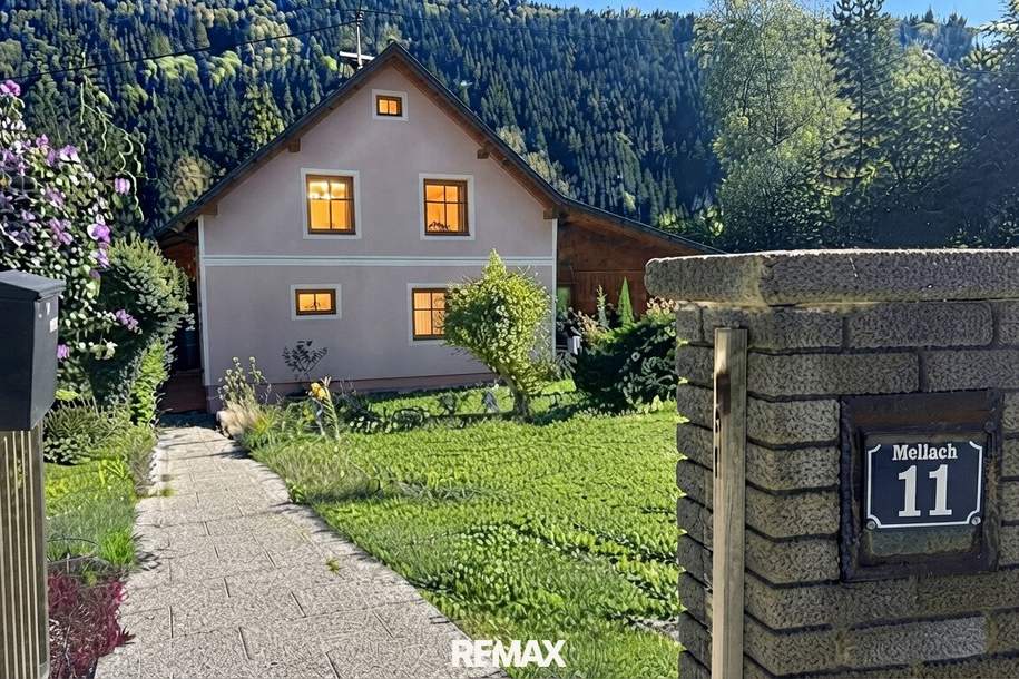 Natur vor der Haustüre – Einfamilienhaus mit schönen Garten in Mellach, Haus-kauf, 249.000,€, 9311 Sankt Veit an der Glan