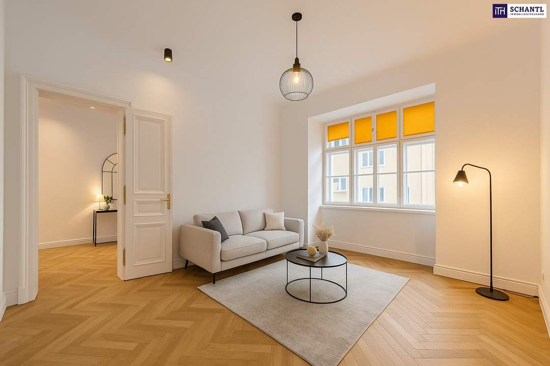 ++ Wohnen in Augartennähe ++ Erstklassig sanierte Altbauwohnung in ruhiger Seitenstraße in unmittelbarer Nähe zur U-Bahnstation Taborstraße + 2,5 Zimmer